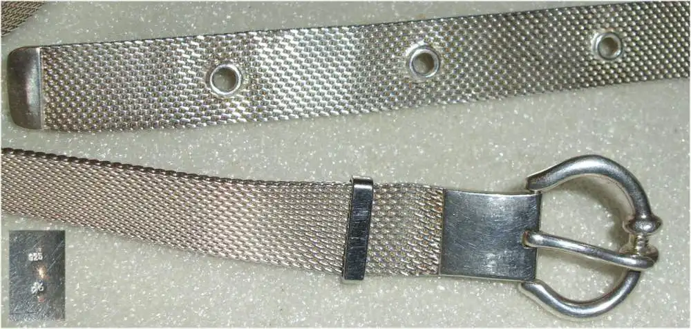 Gürtel aus massivem 925er Silber, signiert (da3266) 0