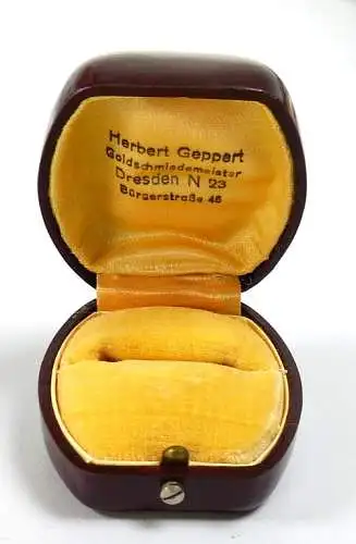 alte Schmuckschachtel aus Bakelit für Ring Herbert Geppert Dresden