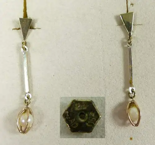 Ohrringe/Stecker aus American Doublé mit Perle  (da5244)