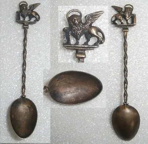 Salz-Löffel mit Greif aus 800 Silber