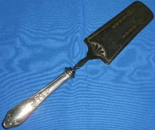Gründerzeit Tortenheber mit Griff aus 800er Silber
