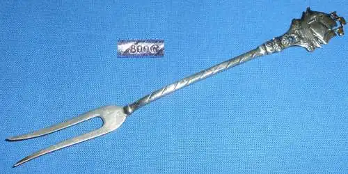 Vorlege-Gabel mit Segel-Schiff aus 800 Silber (da2952)