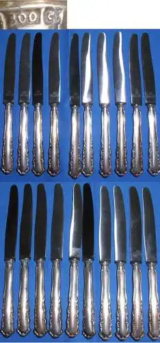10 original alte Obstmesser 800 Silber       (c5842)