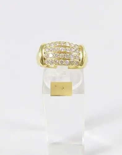 Ring aus 585 Gold mit 28 Diamanten, Gr. 58/Ø 18,4 mm