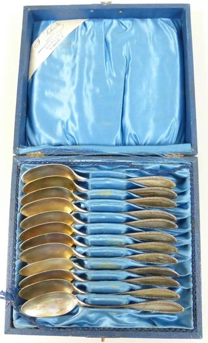 12 Kaffeelöffel aus massivem 800 Silber 305 Gramm  (da6432) 0