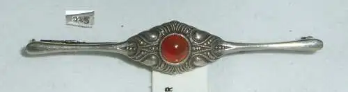 Brosche aus 835er Silber mit Bernstein/Amber  (da4365)