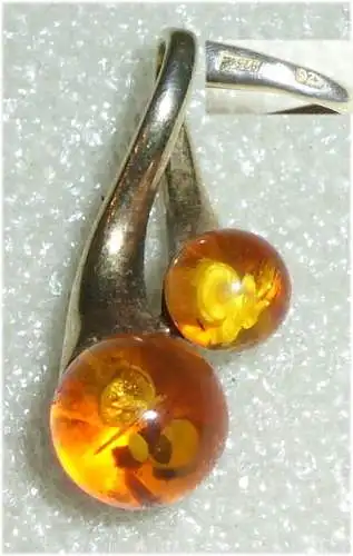 Anhänger aus 925er Silber mit Bernsterin/Amber  (da3362)
