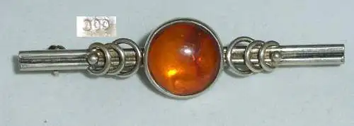 Brosche aus 800 Silber mit Bernstein/Amber  (da4368)