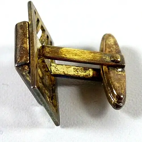 Art Deco Manschettenknöpfe aus 835 Silber mit Achat in OVP 2