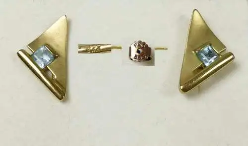 Ohrringe/Stecker aus 333 Gold mit Aquamarin  (da5775)