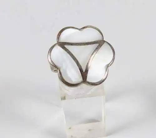 Ring aus 925 Silber mit Perlmutt, Gr. 59/Ø 18,8 mm  (da6641)