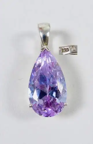Anhänger aus 925 Silber mit amethystfarbenen Stein  (da6369)