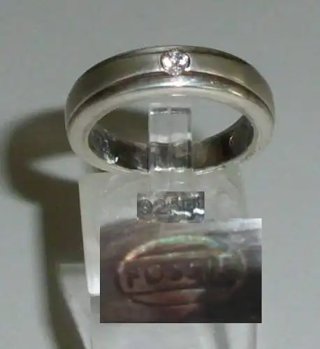 Fossil Ring Sterling Silber mit synth. Zirkonia    (da4195)