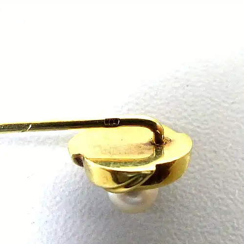 Krawattennadel aus 585 Gold mit  Perle