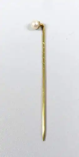 Krawattennadel aus 585 Gold mit  Perle
