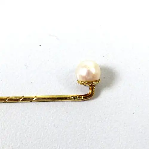Krawattennadel aus 585 Gold mit  Perle