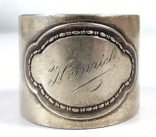 Serviettenring aus 800  Silber mit Gravur Heinrich