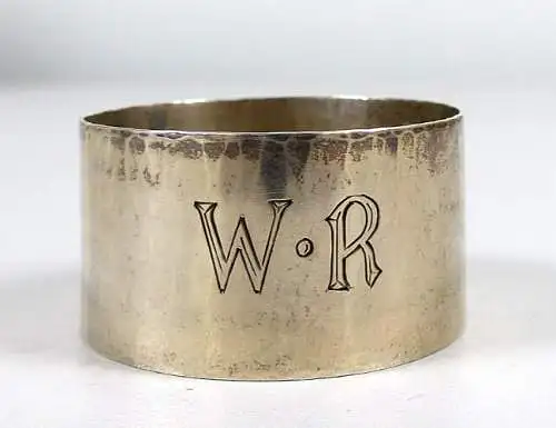 Serviettenring aus 830  Silber mit Monogramm W R