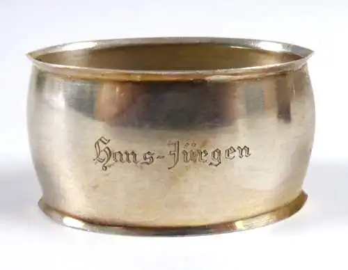 Serviettenring HTB aus 800  Silber mit  Monogram Hans-Jürgen