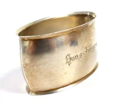 Serviettenring HTB aus 800  Silber mit  Monogram Hans-Jürgen