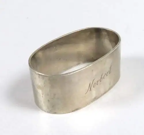 Serviettenring aus 800  Silber mit Gravur Norbert