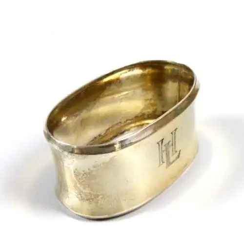 Serviettenring aus 800  Silber mit Monogramm HL