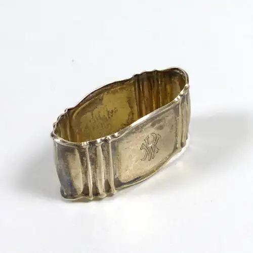 Serviettenring G.A. Scheel aus 835  Silber mit Monogramm HL