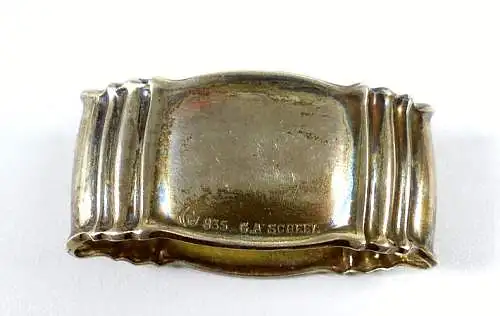 Serviettenring G.A. Scheel aus 835  Silber mit Monogramm HL