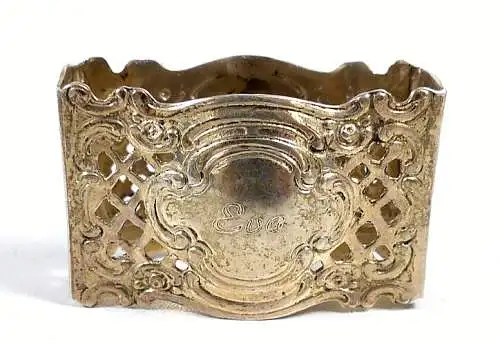 Serviettenring aus 800  Silber mit mit Gravur Eva