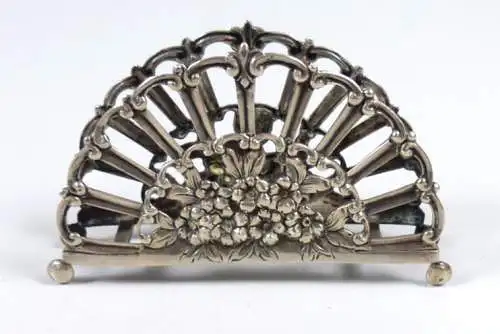 Serviettenhalter Serviettenständer aus 800  Silber mit Rosen