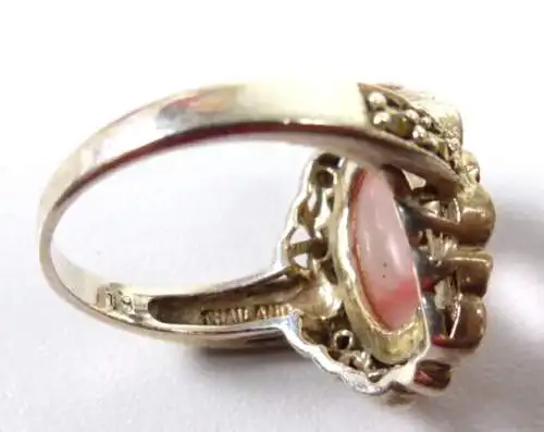 Ring aus 925 Silber mit Rhodochrosit