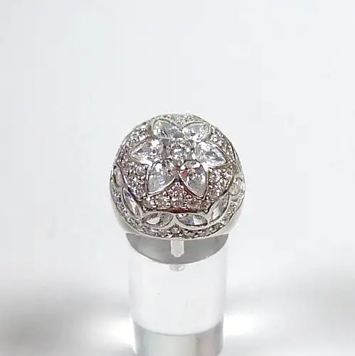 Ring aus 925 Silber mit Kristall Steinen  Größe 52