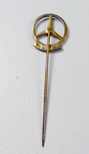 original alte Anstecknadel Mercedes 100000 Kilometer aus 835 Silber (da5931) 