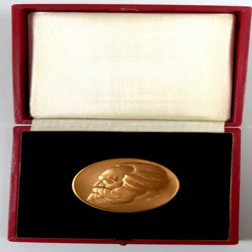 DDR original alte Medaille Karl Marx Ehrengabe des Neuen Deutschland in OVP