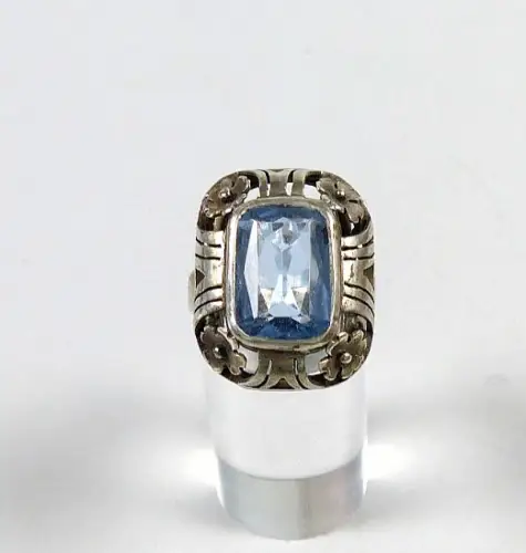 Ring aus 800 Silber mit Aquamarin Größe 58