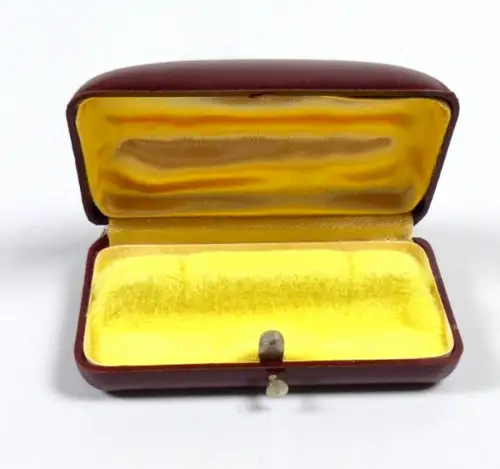 original alte DDR Schmuckschachtel aus Bakelit für Ohrringe  braun neuwertig