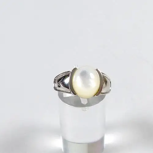 Ring aus 925 Silber mit Mondstein  Größe 54