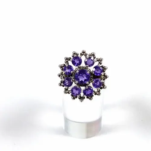 Ring aus 925 Silber mit Amethyste,   Größe 53