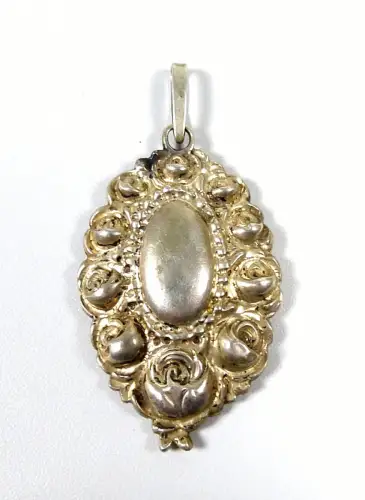 Anhänger Brosche aus 800 Silber mit Rosen geschlossener Boden