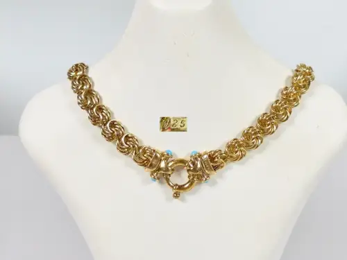 Big Heavy Chain From 925 Silver Gold Plated (da5964)