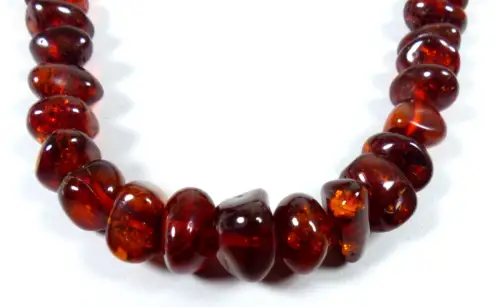 Schöne alte Bernsteinkette Amber
