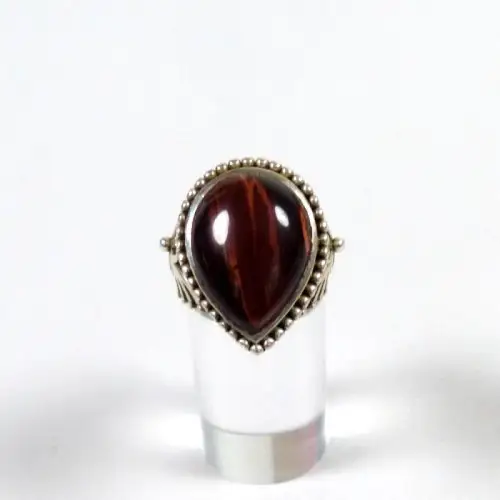 Ring aus 925 Silber mit Cabochon,  Größe 54