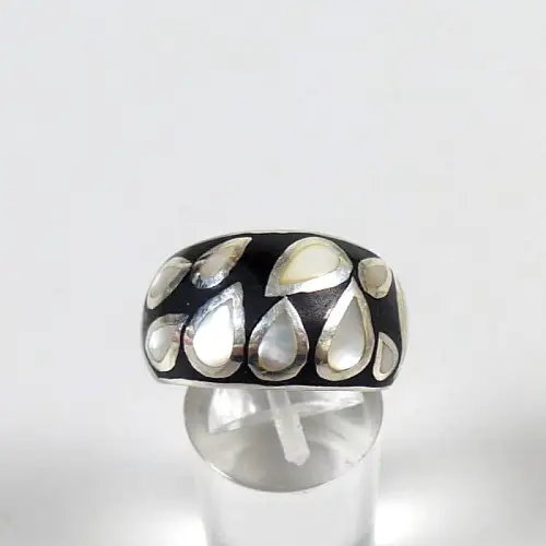 Ring aus 925 Silber mit Powershell,  Größe 58