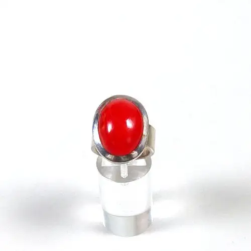 Ring aus 925 Silber mit Karneol,  Größe 57