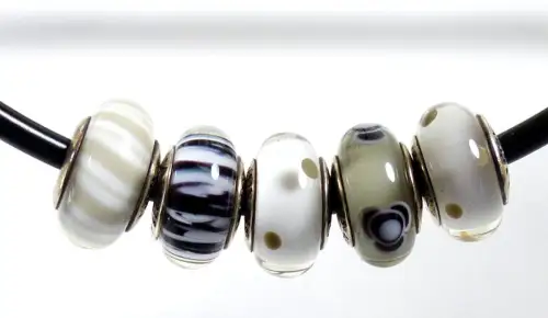 5 Pandora Charm Perlen für Armband  aus 925 Silber ansehen