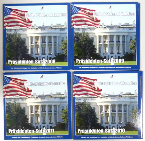 USA Präsidentensatz 2008, 2009, 2010 und 2011 im Folder
