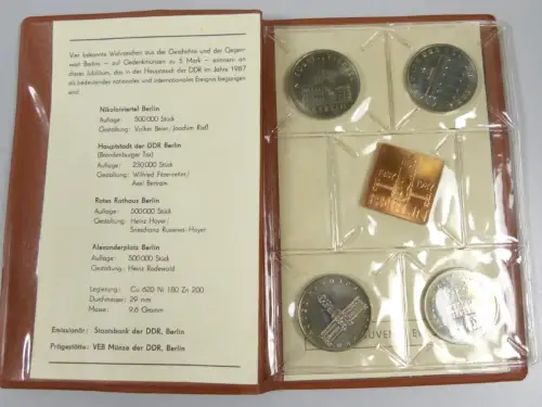 DDR 750 Jahre Berlin 1987 Münzen und Medaillen in OVP