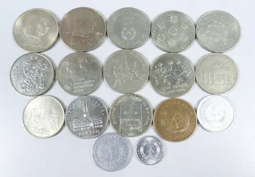 1 Position DDR Münzen 137,05 Mark 17 Münzen
