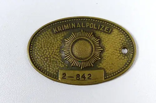 original alte DDR Kripomarke Sachsen 2-842 Kriminalpolizei Dienstmarke
