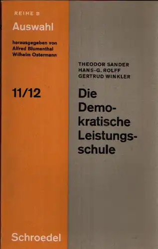 Sander, Theodor, Hans-Günter Rolff und Gertrud Nunner-Winkler